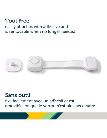 Cerradura Multiuso Safety 1st OutSmart Blanca para Gabinetes