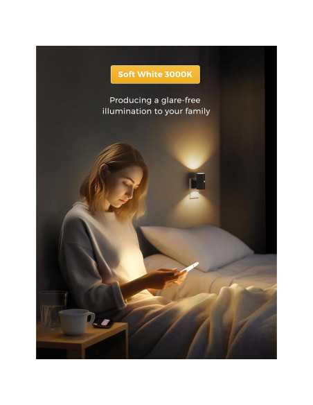 Luz Nocturna LED Enchufable LOHAS con Sensor de Movimiento 3000K