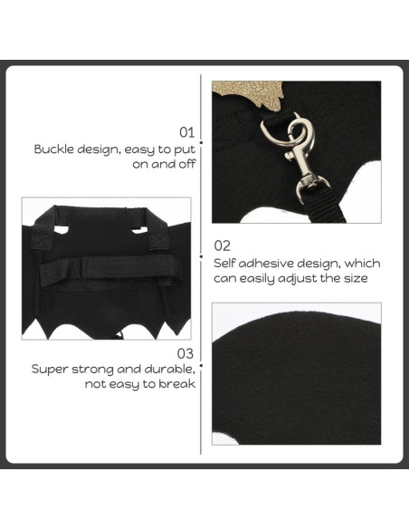 Arnés de Halloween para Conejos Ipetboom con Alas y Correa