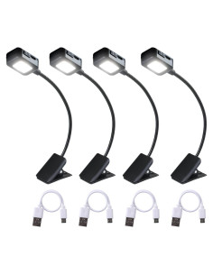 Lámparas de Libro Recargables KunHe - Paquete de 4 Unidades