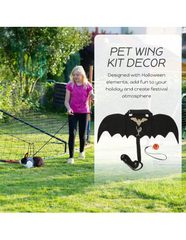 Arnés de Halloween para Conejos Ipetboom con Alas y Correa