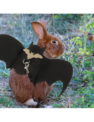 Arnés de Halloween para Conejos Ipetboom con Alas y Correa