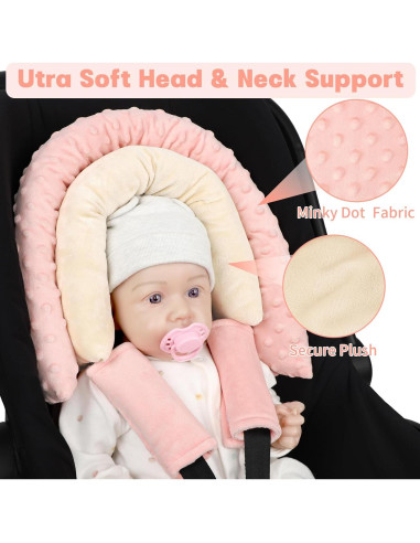 Inserto para Asiento de Auto Bebé HNHUAMING Beige 2-en-1 Suave