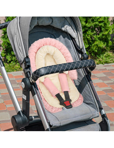 Inserto para Asiento de Auto Bebé HNHUAMING Beige 2-en-1 Suave