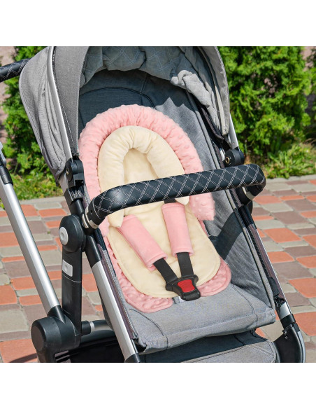 Inserto para Asiento de Auto Bebé HNHUAMING Beige 2-en-1 Suave