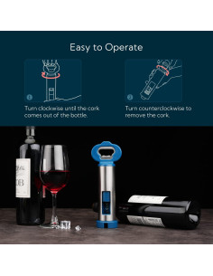 KITCHENDAO Abrebotellas 3 en 1 con Sacacorchos y Cortador 2