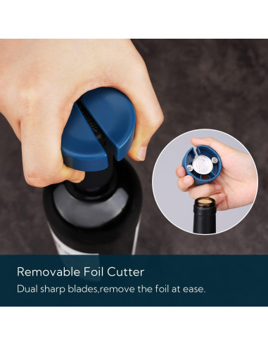 KITCHENDAO Abrebotellas 3 en 1 con Sacacorchos y Cortador