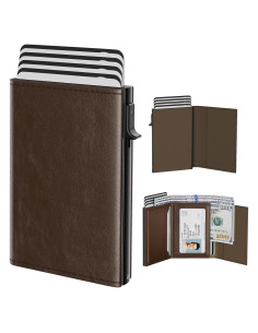 Cartera de Hombre Typecase Minimalista Cuero Genuino RFID