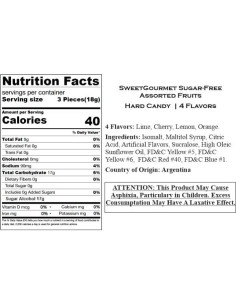 Dulces Sin Azúcar Gourmet 0.91Kg - 4 Sabores Variados 2