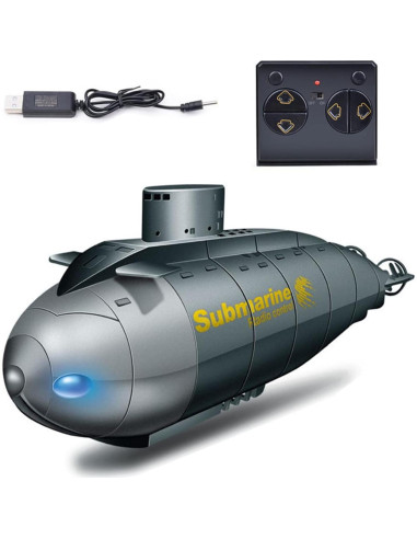 Submarino RC GoolRC 6CH Negro, Juguete Acuático para Niños
