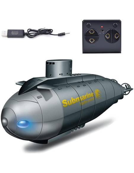 Submarino RC GoolRC 6CH Negro, Juguete Acuático para Niños