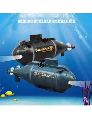 Submarino RC GoolRC 6CH Negro, Juguete Acuático para Niños