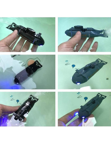 Submarino RC GoolRC 6CH Negro, Juguete Acuático para Niños