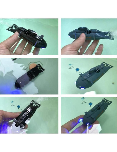 Submarino RC GoolRC 6CH Negro, Juguete Acuático para Niños