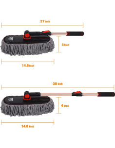 Juego de Limpiador de Autos RIDE KINGS con Mango Extensible 2