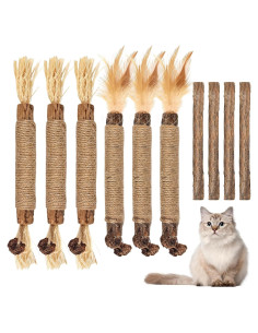 Juguetes para Gatos Bissap 10 PCS Palos de Silvervine Naturales