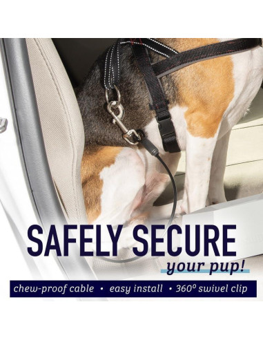 Correa de Seguridad para Mascotas Leash Boss 40.64 cm Negra