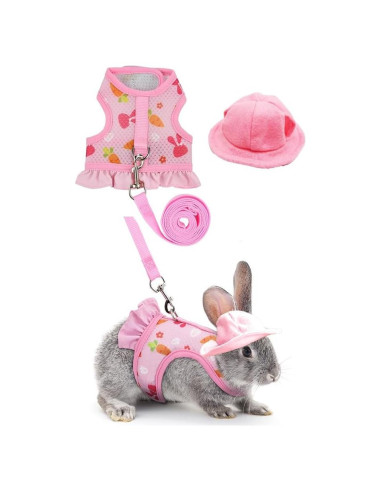 Conjunto Arnés Correa Sombrero Noppiku para Animales Pequeños