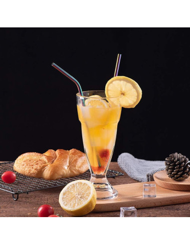 Pajitas Reutilizables VEHHE Acero Inoxidable 21.6 y 26.7 cm