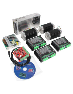 Kit Motor Paso a Paso Nema23 RATTMMOTOR 3 Ejes 2.98Nm USB Mach3