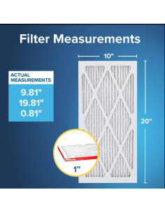 Filtro de Aire Filtrete 10x20x1 MPR 1000 Paquete de 6 2