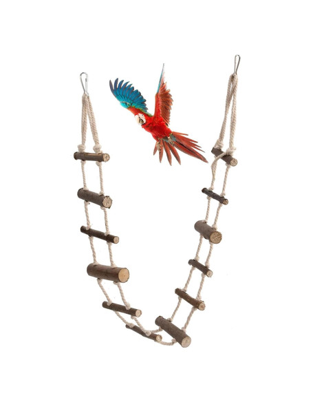 Escalera de Madera para Mascotas KooingTech 100cm Ajustable