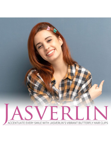 Pinzas para el cabello de mariposa JASVERLIN 50 pcs color bebé