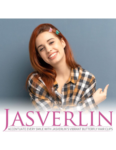 Pinzas para el cabello de mariposa JASVERLIN 50 pcs color bebé