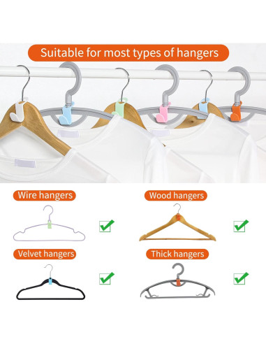 Ganchos Extensores Ahorra Espacio SLMT 50PCS para Perchas