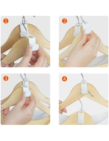 Ganchos Extensores Ahorra Espacio SLMT 50PCS para Perchas