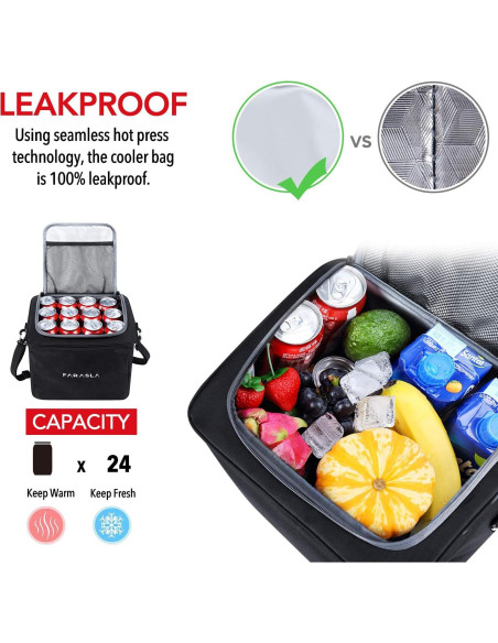 Organizador de Maletero Farasla con Bolsa Térmica Aislada 4-en-1