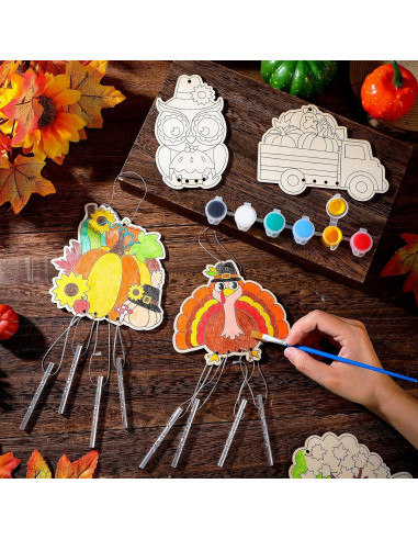 Kit de Manualidades Campanas de Viento Silipull Otoño 24 Piezas