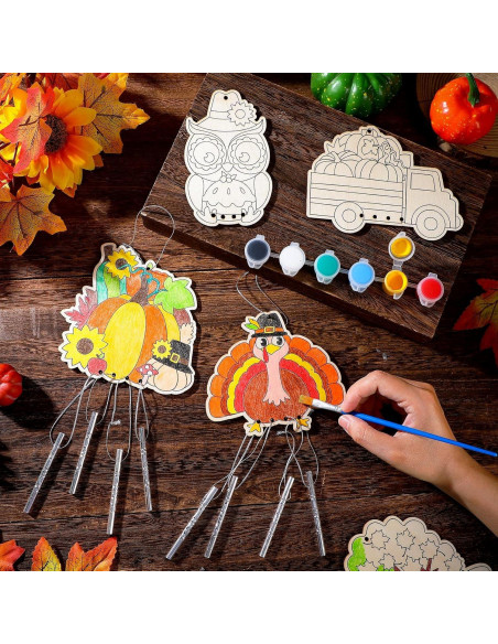 Kit de Manualidades Campanas de Viento Silipull Otoño 24 Piezas