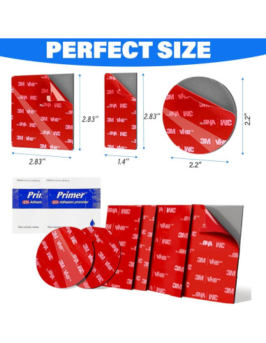 4 Almohadillas Adhesivas 3M VHB 7.2x7.2cm para Coche