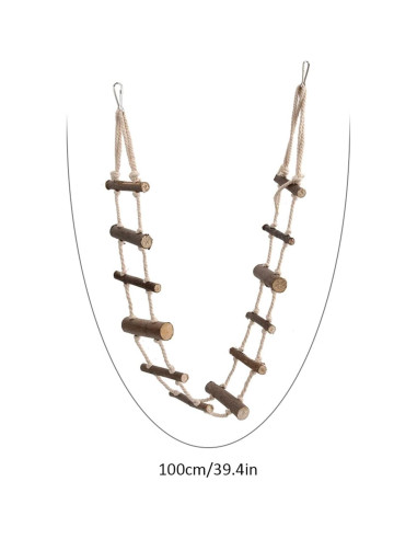 Escalera de Madera para Mascotas KooingTech 100cm Ajustable