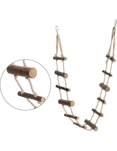 Escalera de Madera para Mascotas KooingTech 100cm Ajustable