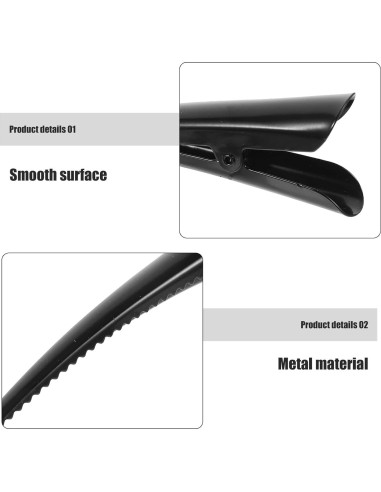 Clips de Pelo Antideslizantes Uonlytech - 3 Piezas Metal 13cm