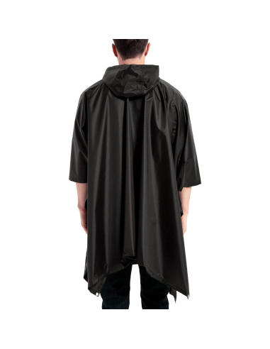 Poncho de Lluvia Impermeable Unisex con Capucha y Bolsillo