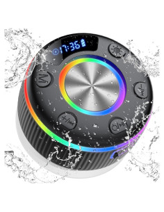 Altavoz Bluetooth Impermeable Xuevcn Q90B con Ventosa y Luces RGB