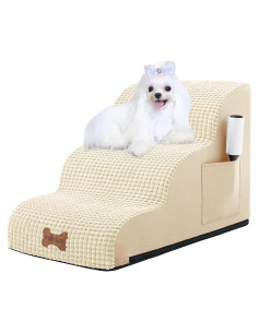 Escaleras para Perros POCBLUE 3 Escalones Beige Antideslizante