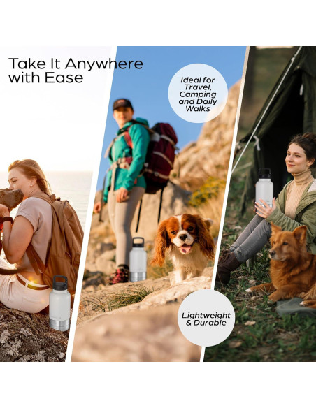 Botella de Agua Aislada para Perros CANYAS 32oz Acero Inoxidable