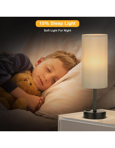 Juego de Lámparas de Mesa Tono Gris PartageiZ Set de 2