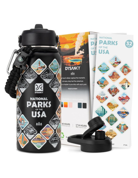 Botella de Agua DYSANKY 32 oz Acero Inoxidable Aislada