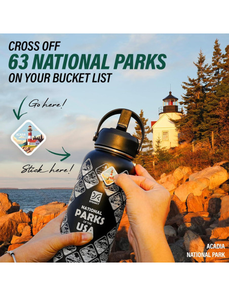 Botella de Agua DYSANKY 32 oz Acero Inoxidable Aislada