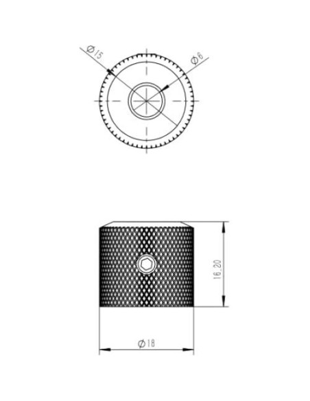 Perillas de Control de Potenciómetro Guyker 3 Pcs Latón 6mm Negro