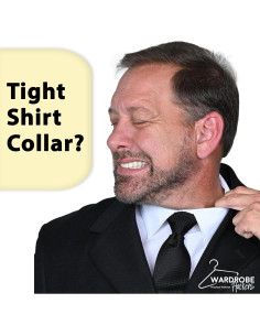 Extensores de Collar para Camisas de Hombre - 3 Piezas Negras 2