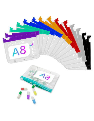 14 Bolsas Organizadoras de Pastillas Timueetech Reutilizables