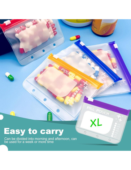 14 Bolsas Organizadoras de Pastillas Timueetech Reutilizables