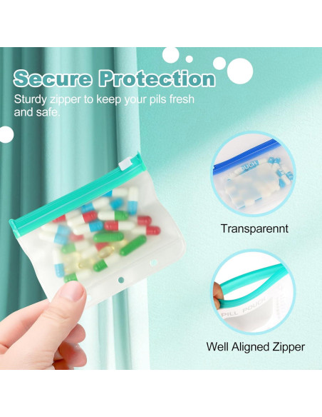 14 Bolsas Organizadoras de Pastillas Timueetech Reutilizables