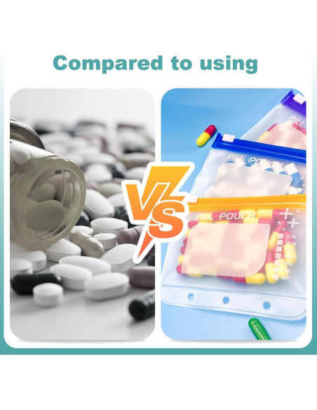 14 Bolsas Organizadoras de Pastillas Timueetech Reutilizables